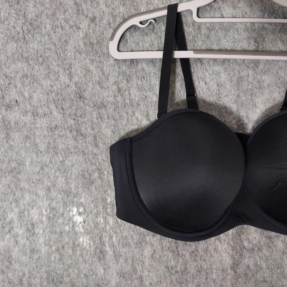 ThirdLove Bra Women 44B Black 24/7 Classic Strapless Multi-Way Underwire NWT